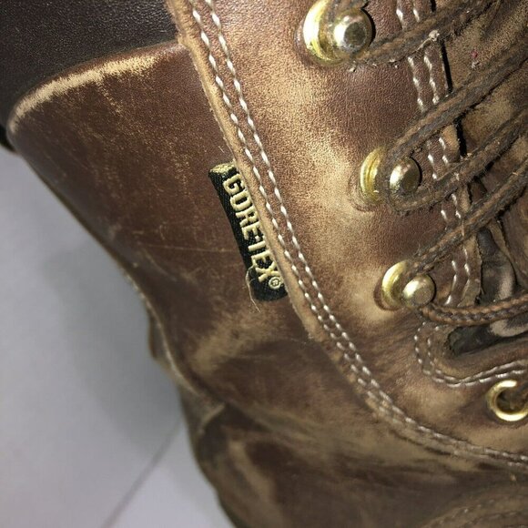 Danner Mens Size 13 Brown Leather 8” Quarry 2.0 AT GTX Steel Toe Logger Boots - Picture 3 of 16